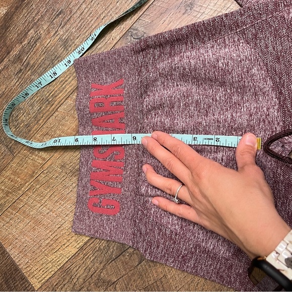 Gymshark heathered Maroon seamless Leggings size xxs/xs - Picture 8 of 9